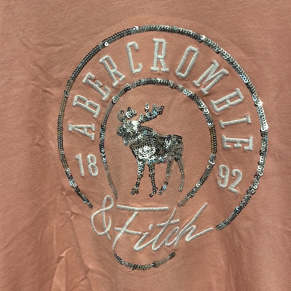 VGUC- Girls Abercrombie & Fitch short sleeve T-shirt, size 11/12 - Picture 2 of 4